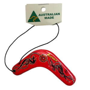 Boomerang Red Roo Australian Made Resin Christmas Ornament