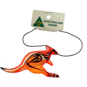 Kangaroo Orange Australian Made Resin Christmas Ornament