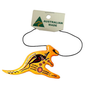 Kangaroo Yellow Australian Made Resin Christmas Ornament