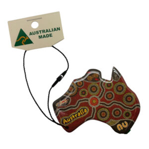 Australian Map Brown Dots Australian Made Resin Christmas Ornament