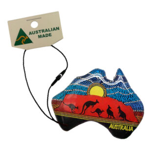 Australian Map Ayres Rock Australian Made Resin Christmas Ornament
