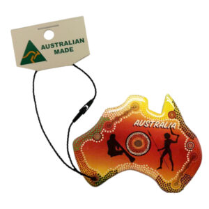 Australian Map Didge Hunter Australian Made Resin Christmas Ornament